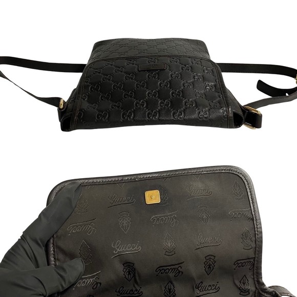 Gucci Shima GG Pattern Leather Mini Bag Pochette Brown - Picture 7 of 11